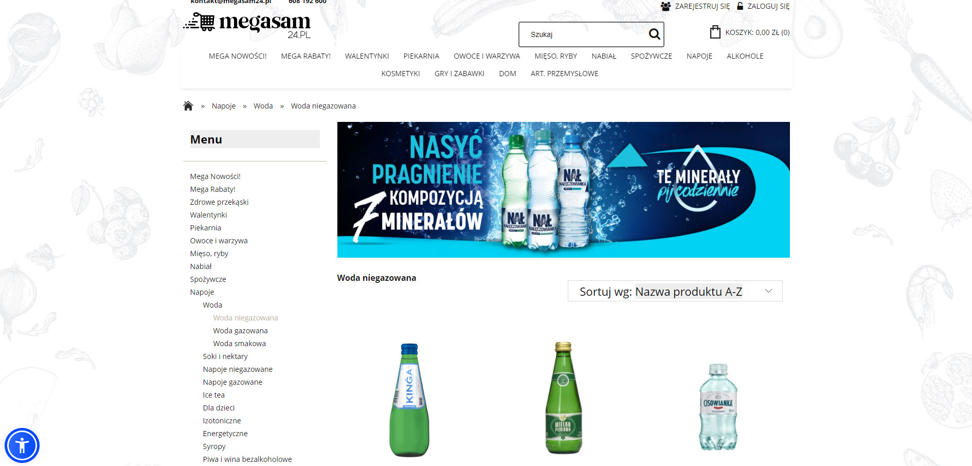 Woda niegazowana a dieta - ile pić dziennie?