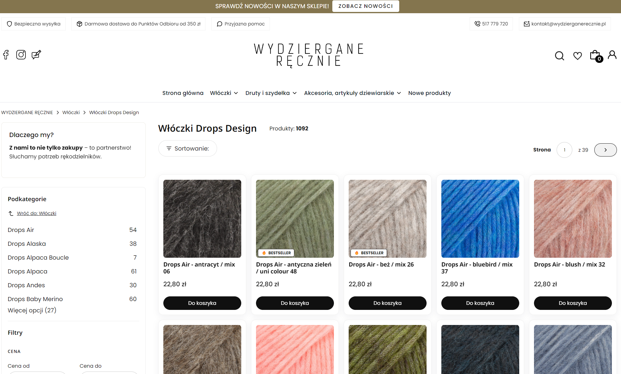 Włóczki DROPS - czym różnią się poszczególne serie i jak dobrać je do projektu?